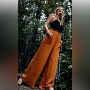 FP Movement by Free People Orange Wide Leg Pants